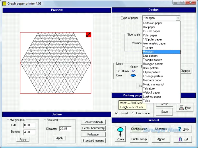 Graph Paper Printer Capture d'écran 2