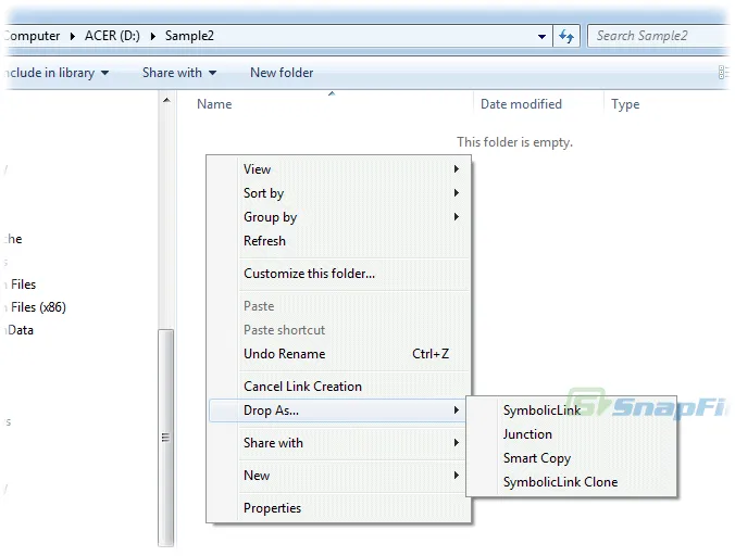 Hardlink Shell Extension Capture d'écran 2