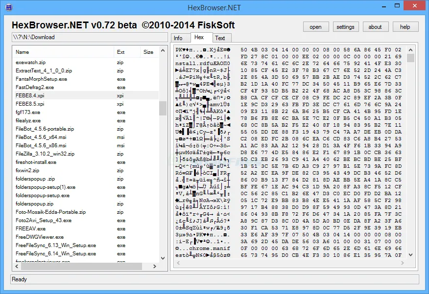 HexBrowser Capture d'écran 2