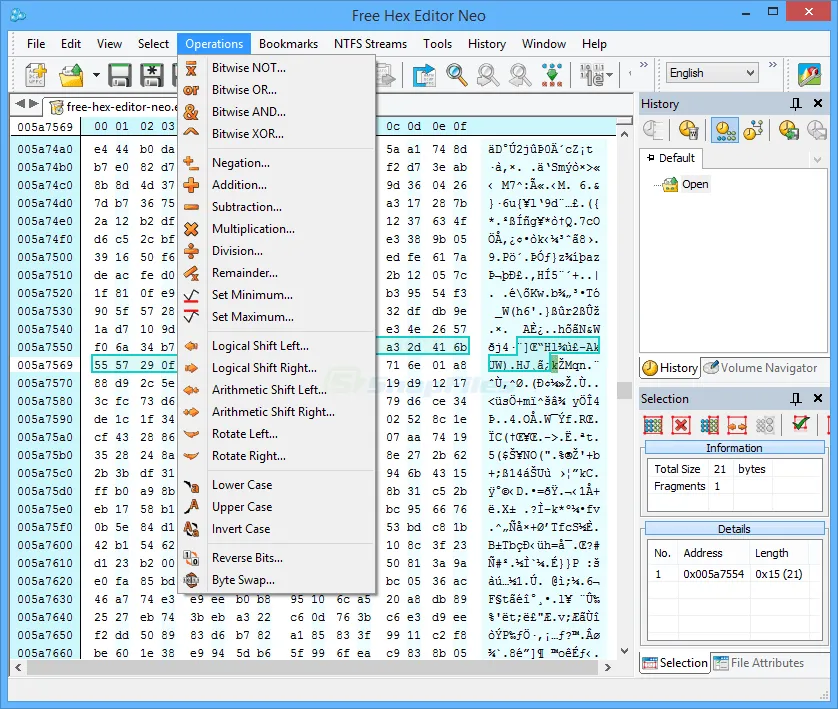 Free Hex Editor Neo Capture d'écran 2