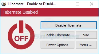 Hibernate Enable or Disable Capture d'écran 2