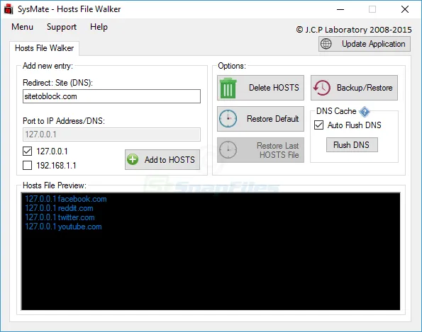 SysMate Hosts File Walker Capture d'écran 1