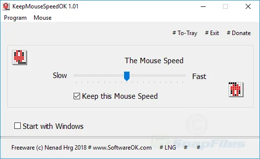 KeepMouseSpeedOK Capture d'écran 1