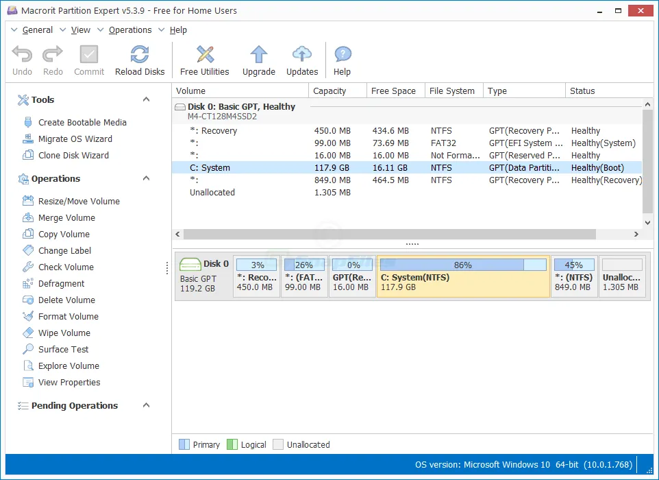 Macrorit Partition Expert Free Capture d'écran 1