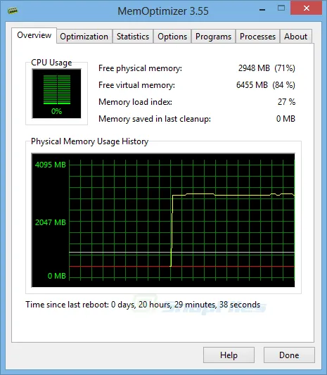 MemOptimizer Capture d'écran 1