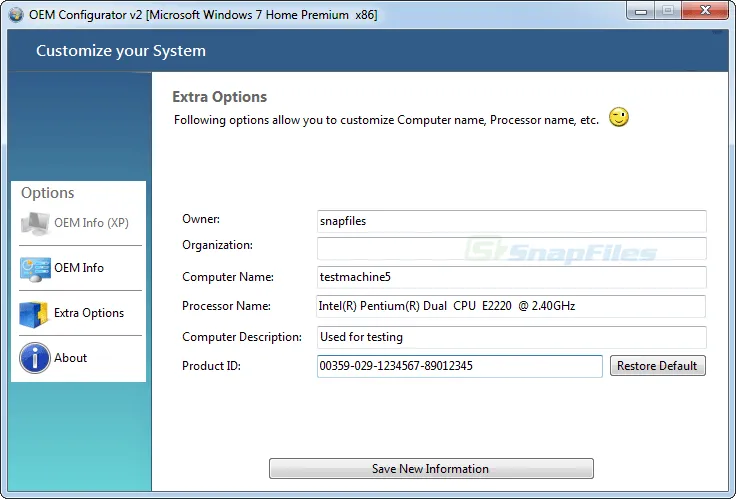 OEM Configurator Capture d'écran 2