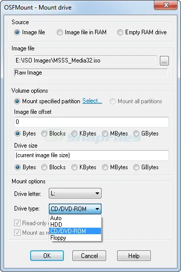 OSFMount Capture d'écran 2