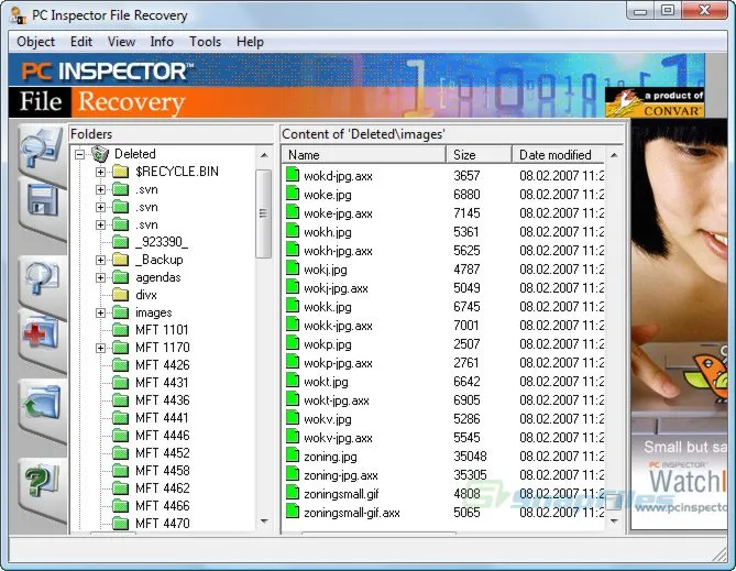 PC Inspector File Recovery Capture d'écran 1