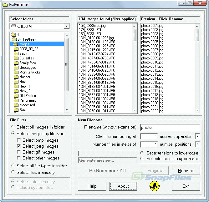 PixRenamer Capture d'écran 1