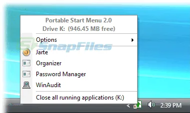 Portable Start Menu Capture d'écran 1