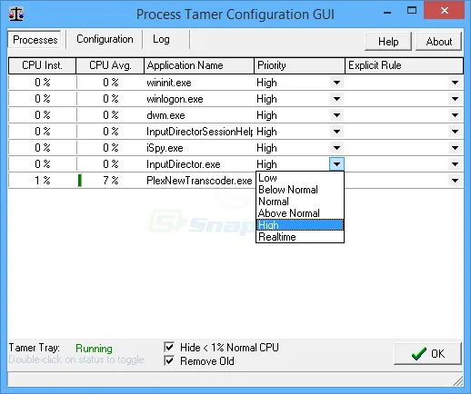 Process Tamer Capture d'écran 2