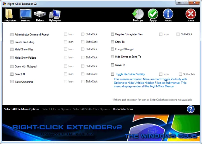 Right-Click Extender Capture d'écran 1