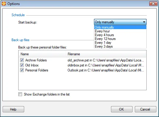 Safe PST Backup (Free Edition) Capture d'écran 2