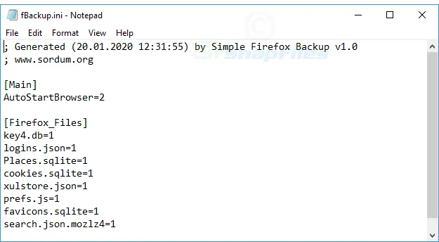 Simple Firefox Backup Capture d'écran 2