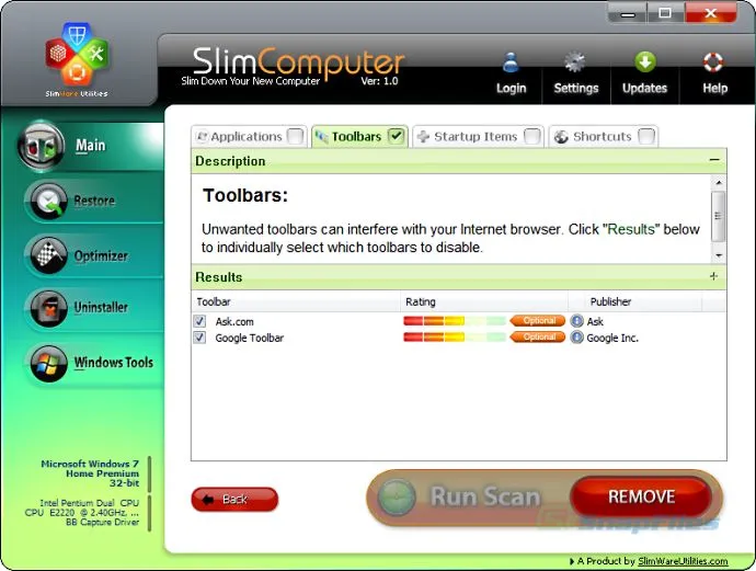 SlimComputer Capture d'écran 2