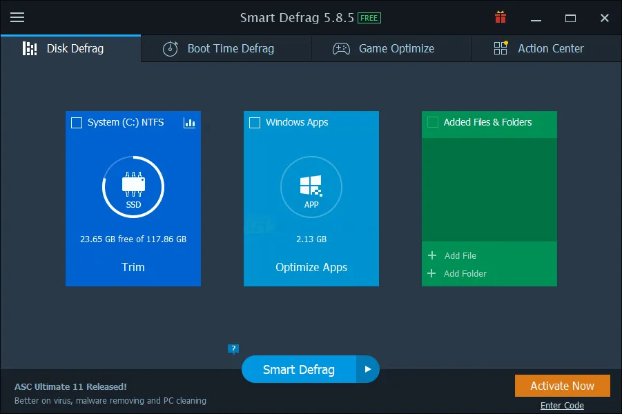 IObit Smart Defrag Capture d'écran 1