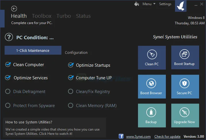 Pegasun System Utilities Free Capture d'écran 1