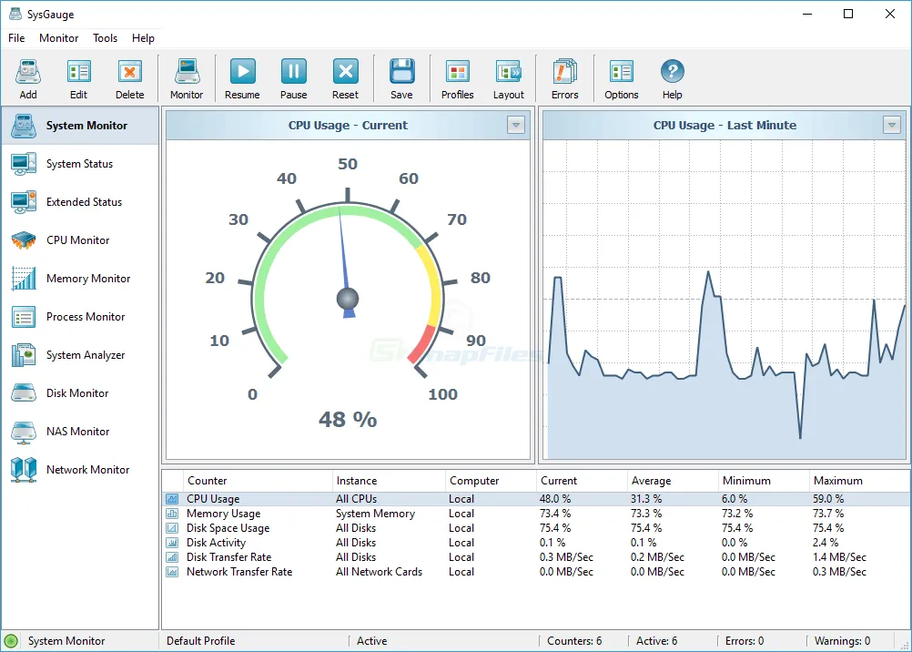 SysGauge Capture d'écran 1