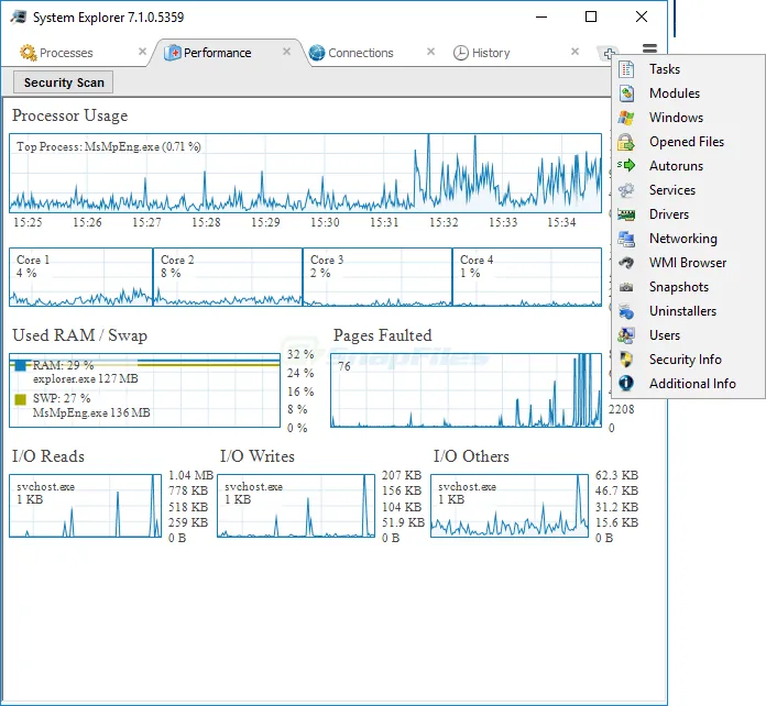 System Explorer Capture d'écran 2