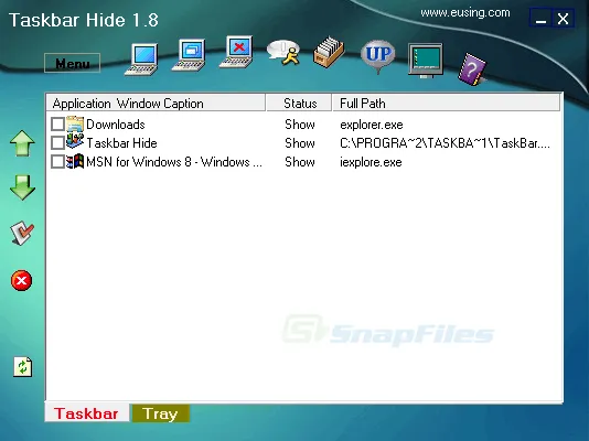 Eusing Taskbar Hide Capture d'écran 1