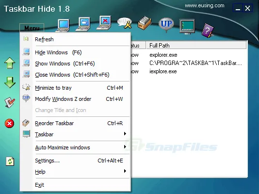 Eusing Taskbar Hide Capture d'écran 2