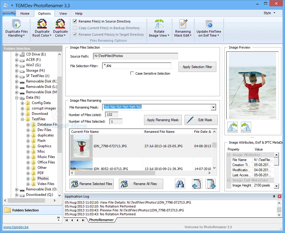 TGMDev PhotoRenamer Capture d'écran 1
