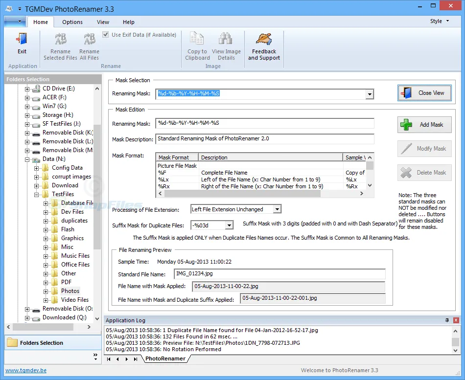 TGMDev PhotoRenamer Capture d'écran 2