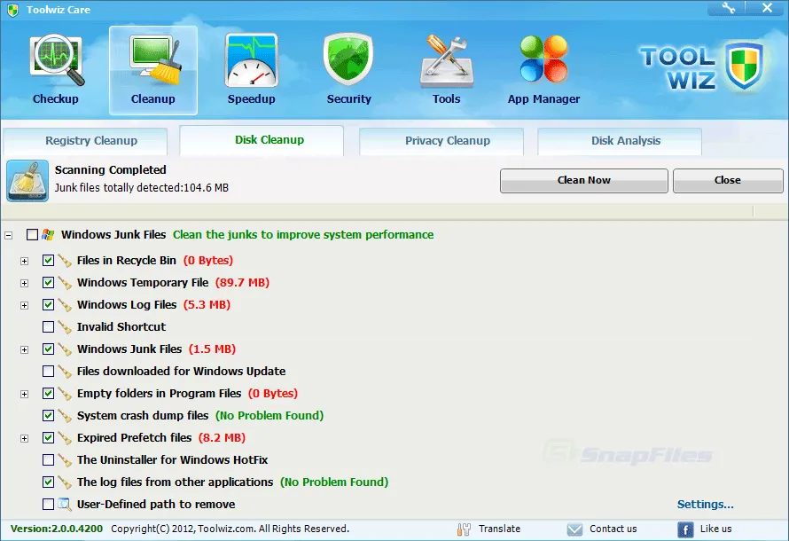 Toolwiz Care Capture d'écran 2