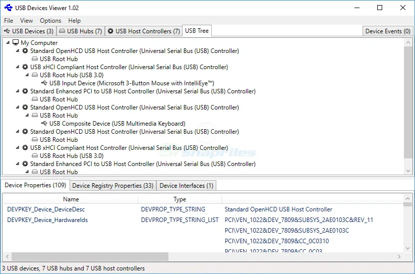 USB Devices Viewer Capture d'écran 2