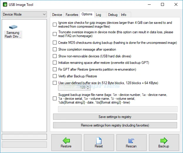 USB Image Tool Capture d'écran 2