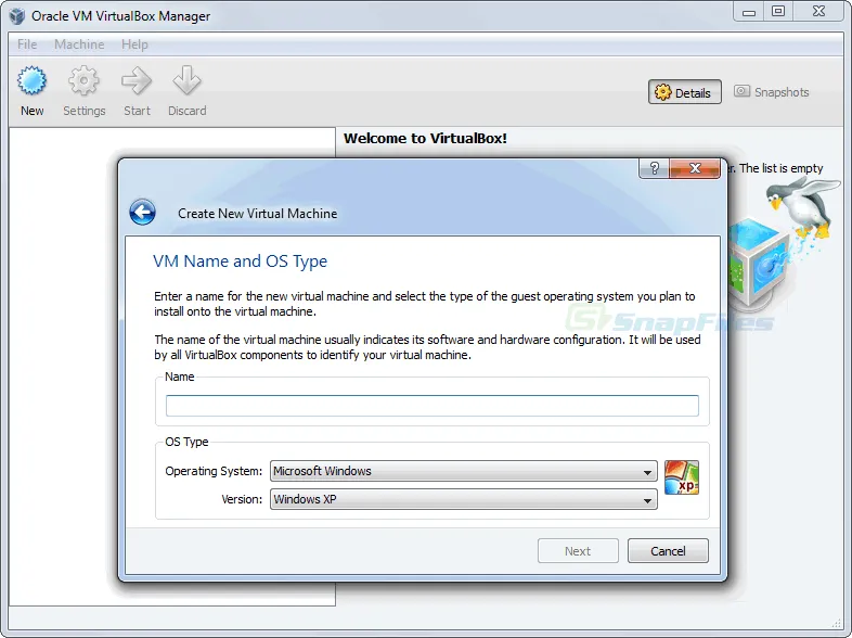 VirtualBox Capture d'écran 2