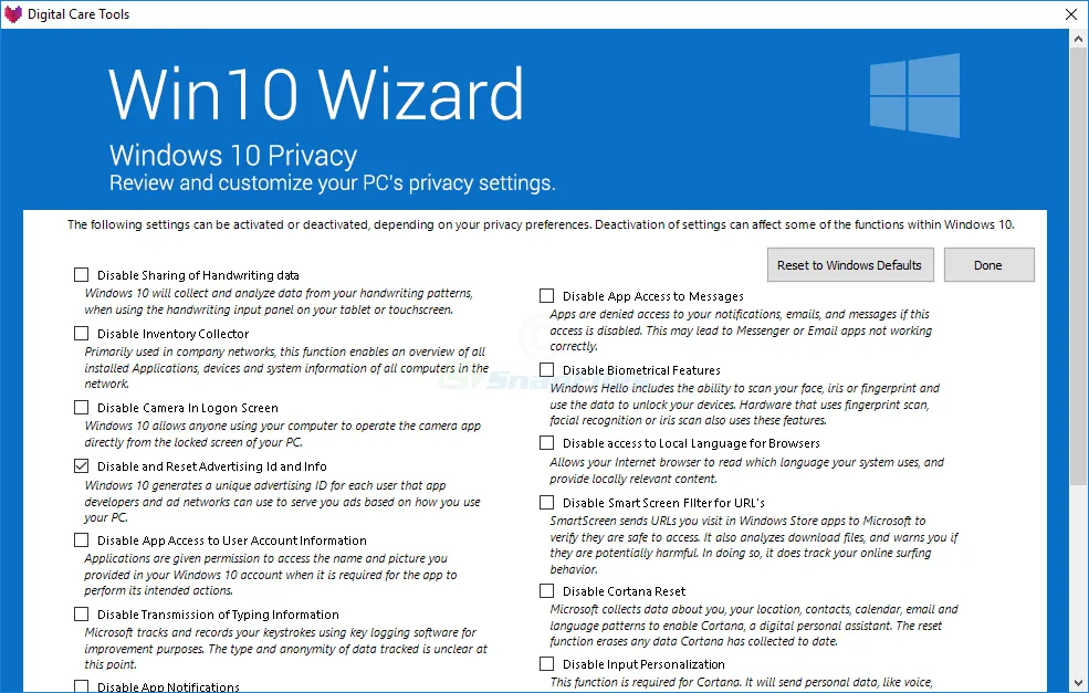 Win10 Wizard Capture d'écran 2