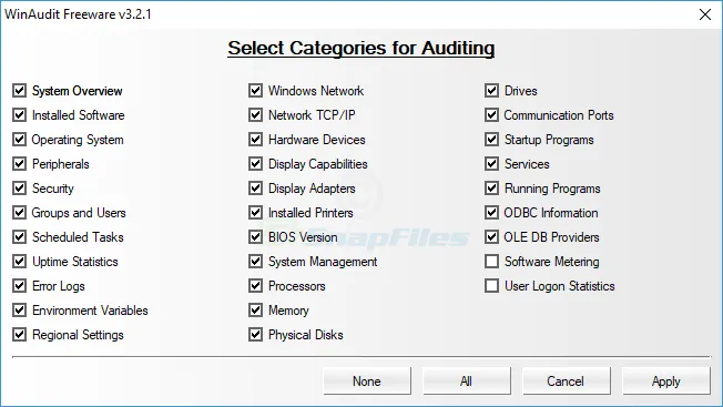 WinAudit Capture d'écran 2