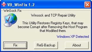 WinSock XP Fix Capture d'écran 1