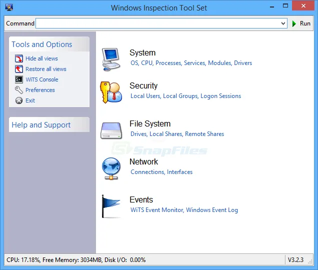 Windows Inspection Tool Set Capture d'écran 1