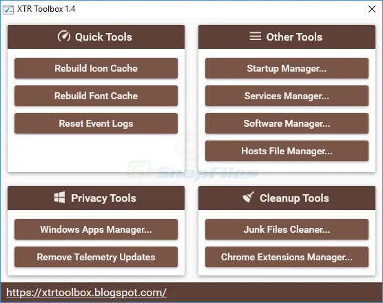 XTR Toolbox Capture d'écran 1