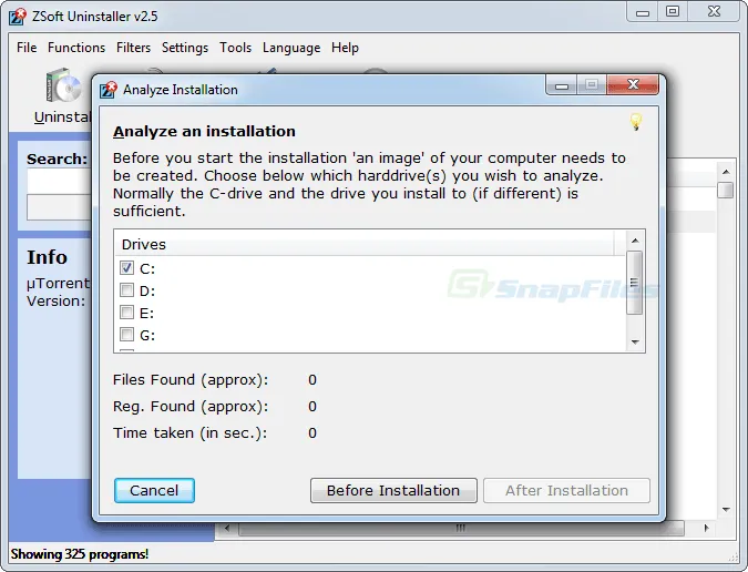 ZSoft Uninstaller Capture d'écran 2